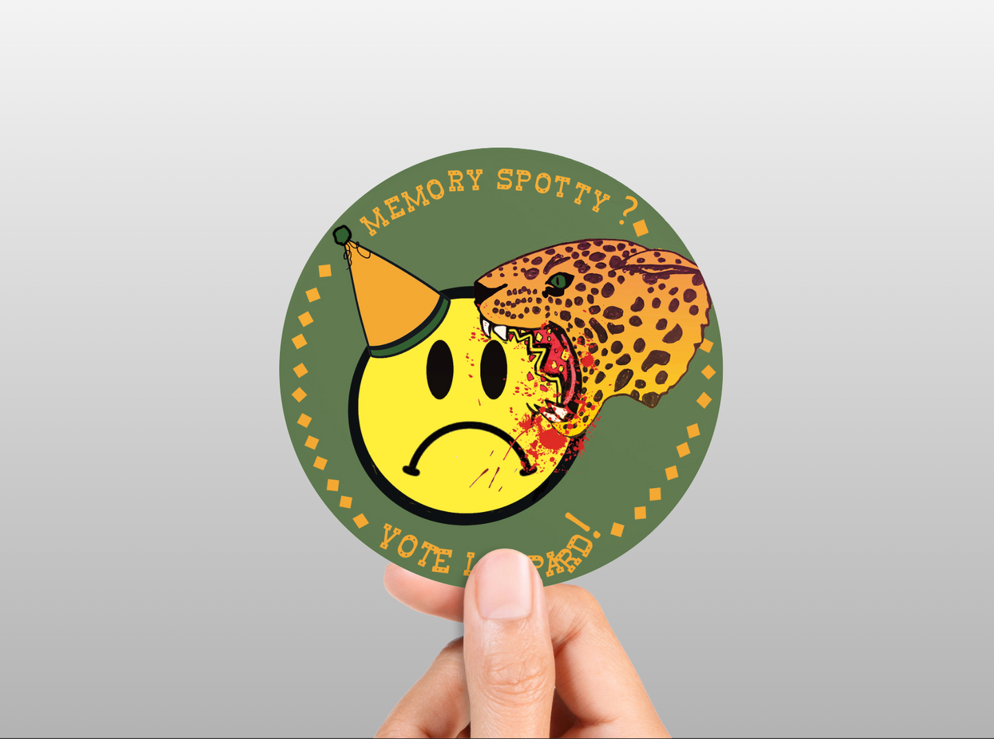 Vote Leopard! 4" Sticker