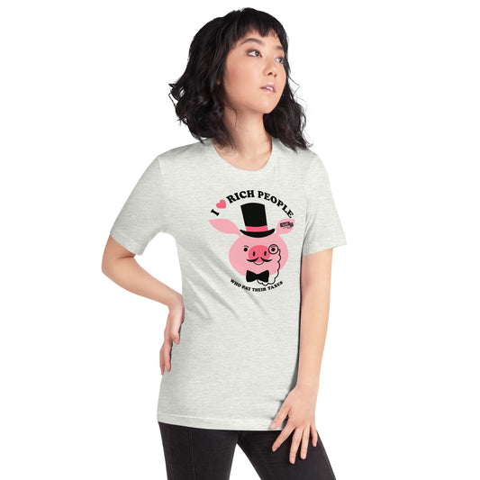 Tax The Rich! "PIG OUT" edition Unisex T-Shirt